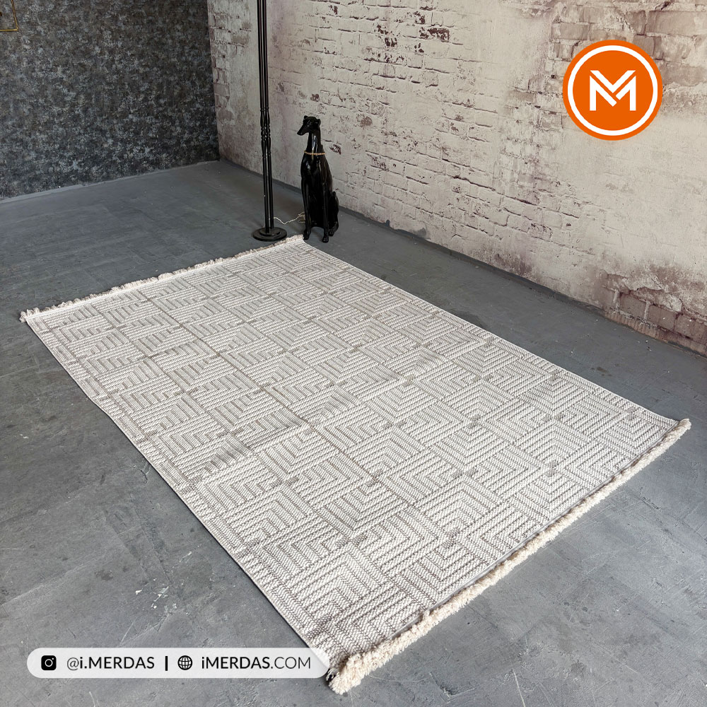 فرش پینترستی کد P24 زمینه کرم